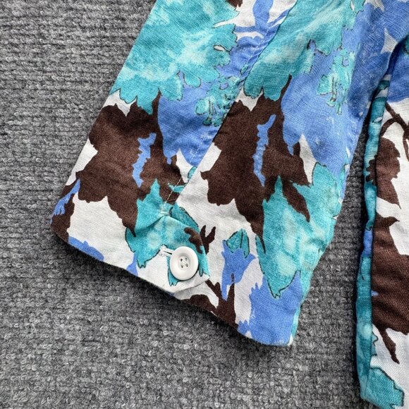 Kim Rogers Jacket Womens Large‎ Floral Linen Blazer Multicolor Cottagecore - Picture 6 of 13